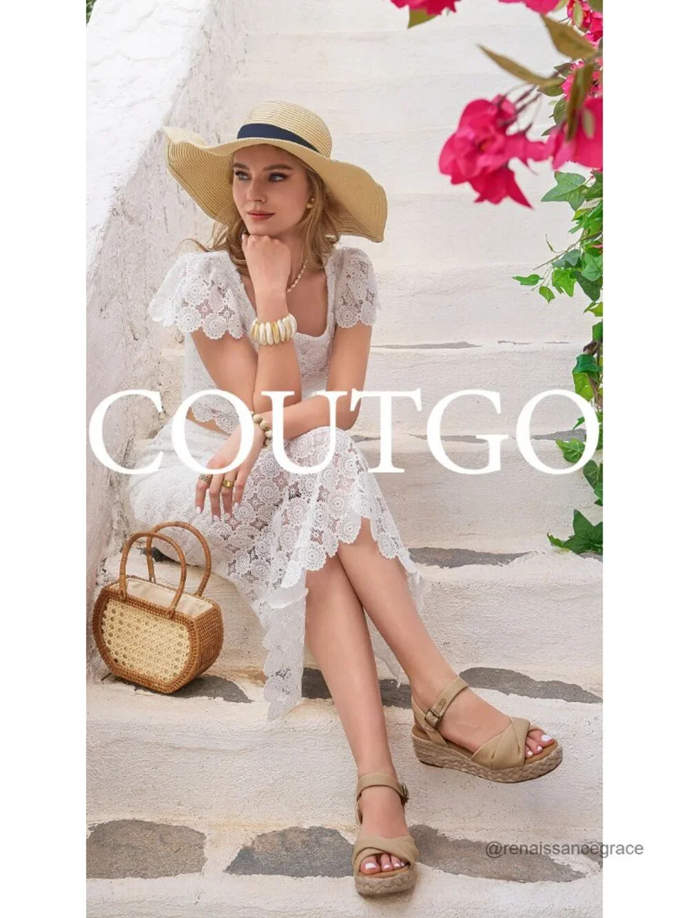 Canvas Espadrille Wedge Sandals Open Toe Ankle Strap Platform Summer Beach Shoes